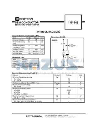 1N4448 datasheet - SIGNAL DIODE