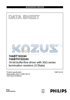 74ABTH162244DL datasheet - 16-bit buffer/line driver with 30ohm series termination resistors 3-State