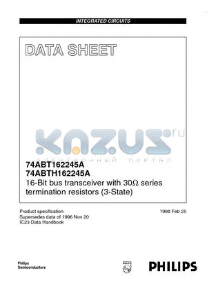 74ABTH162245ADGG datasheet - 16-Bit bus transceiver with 30W series termination resistors (3-State)