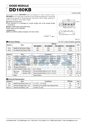 DD160KB80 datasheet - DIODE MODULE