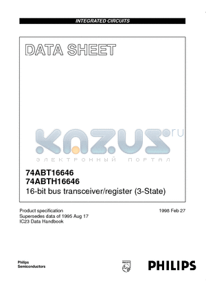 74ABTH16646DGG datasheet - 16-bit bus transceiver/register 3-State