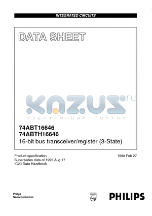 74ABTH16646DL datasheet - 16-bit bus transceiver/register 3-State