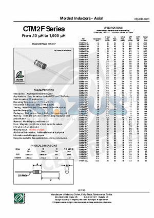 CTM2474F-182L datasheet - Molded Inductors - Axial