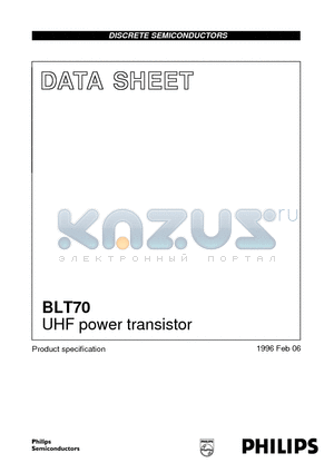 BLT70 datasheet - UHF power transistor