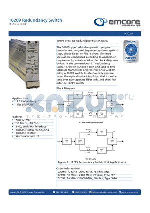 10209E datasheet - Redundancy Switch