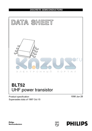 BLT52 datasheet - UHF power transistor