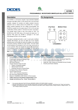 AH1898 datasheet - Omnipolar Operation