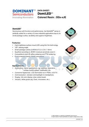 DDB-SJE-P2 datasheet - LED Colored Resin