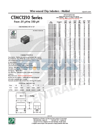 CTMC1210-5R6K datasheet - Wire-wound Chip Inductors - Molded ctparts.