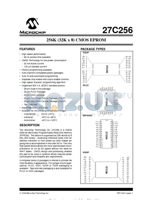 27C256-10EL datasheet - 256K (32K x 8) CMOS EPROM