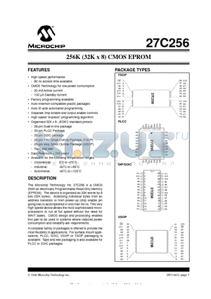 27C256-10ESO datasheet - 256K (32K x 8) CMOS EPROM