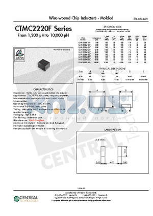 CTMC2220F datasheet - Wire-wound Chip Inductors - Molded