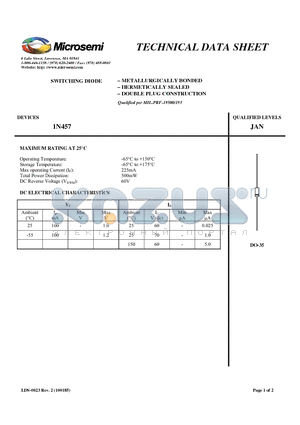 1N457_10 datasheet - SWITCHING DIODE