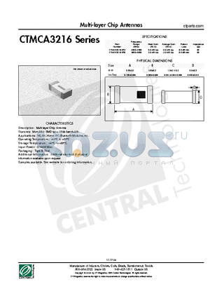 CTMCA3216 datasheet - Multi-layer Chip Antennas