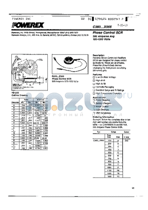 C380PX555 datasheet - Phase Control SCR 115 Amperes Avg 100-1300 Volts