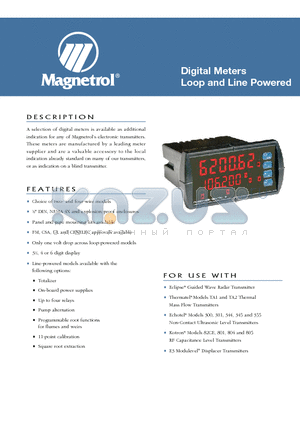 009-5765-526 datasheet - Digital Meters Loop and Line Powered