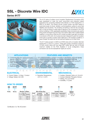 009177002001006 datasheet - SSL - Discrete Wire IDC