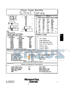 1N4596 datasheet - Silicon Power Rectifier