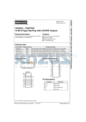 74ACT821 datasheet - 10-Bit D-Type Flip-Flop with 3-STATE Outputs