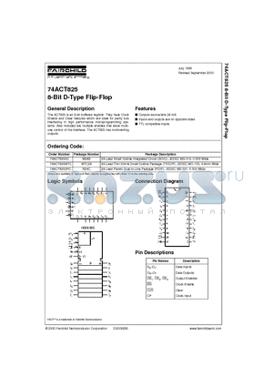 74ACT825 datasheet - 8-Bit D-Type Flip-Flop