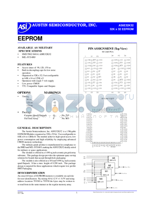 AS8E32K32 datasheet - 32K x 32 EEPROM