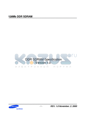 DDRSDRAM1111 datasheet - DDR SDRAM Specification Version 1.0