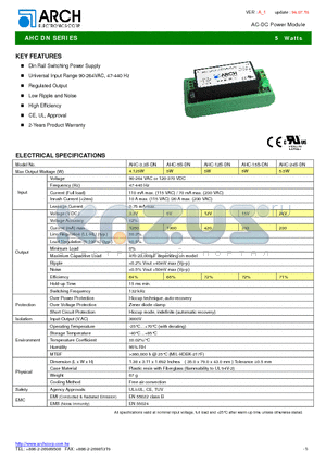 AHC-15S-DN datasheet - AC-DC Power Module