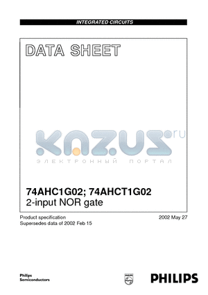 74AHC1G02GV datasheet - 2-input NOR gate
