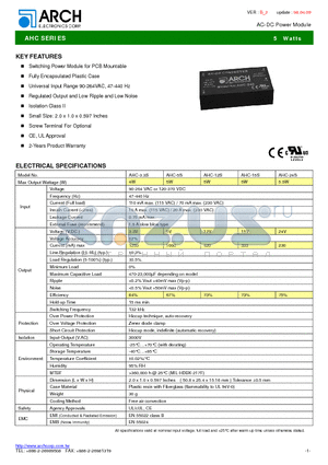 AHC-3.3S datasheet - AC-DC Power Module