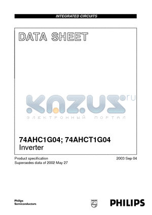 74AHC1G04GV datasheet - Inverter