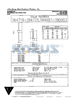 1N4723 datasheet - Silicon Rectifiers