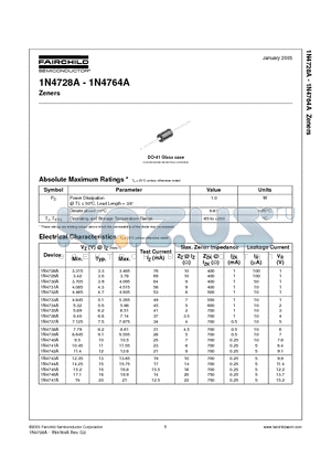 1N4730A datasheet - COLOR BAND DENOTES CATHODE