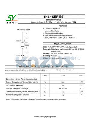 1N4730A datasheet - ZENER DIODES