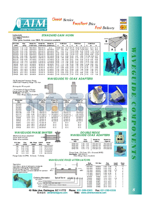 284-441-6 datasheet - STANDARD GAIN HORN