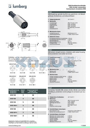 012104 datasheet - DIN-Rundsteckverbinder