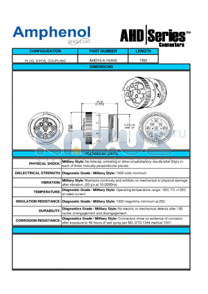 AHD16-9-1939S datasheet - PLUG, 9 POS, COUPLING