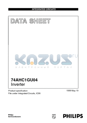 74AHC1GU04GW datasheet - Inverter