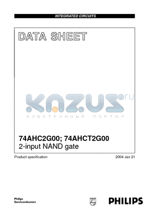 74AHC2G00DP datasheet - The 74AHC2G/AHCT2G00 is a high-speed Si-gate CMOS device