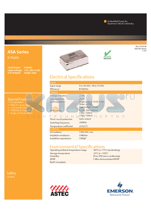 ASA00AA18-L datasheet - 6 Watts