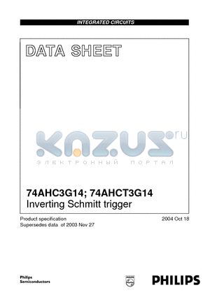 74AHC3G14 datasheet - Inverting Schmitt trigger