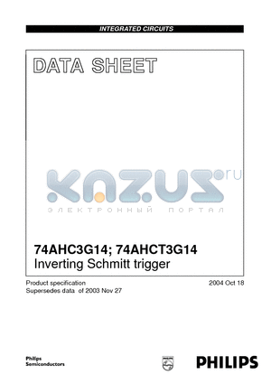 74AHC3G14DP datasheet - Inverting Schmitt trigger