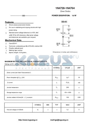 1N4740 datasheet - Zener Diodes