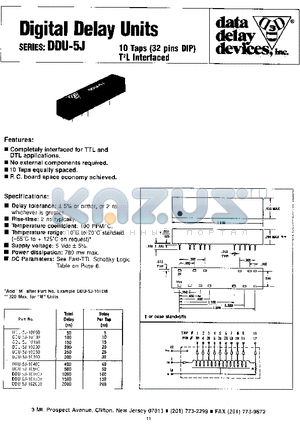DDU-5J-101000 datasheet - 10 Taps (32pins DIP) T2lL Interfaced