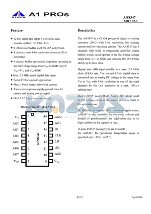 AI88347 datasheet - 8-BIT DAC