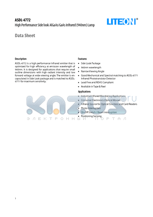 ASDL-4772 datasheet - Property of Lite-On Only