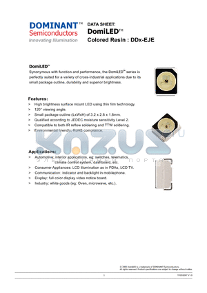 DDY-EJE-UV2-1 datasheet - LED Colored Resin