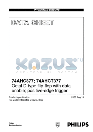 74AHCT377 datasheet - Octal D-type flip-flop with data enable; positive-edge trigger