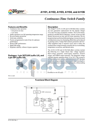 A1101 datasheet - Continuous-Time Switch Family