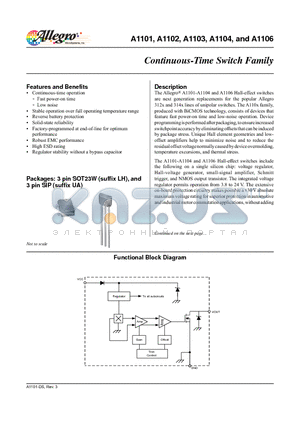 A1101ELHLT-T datasheet - Continuous-Time Switch