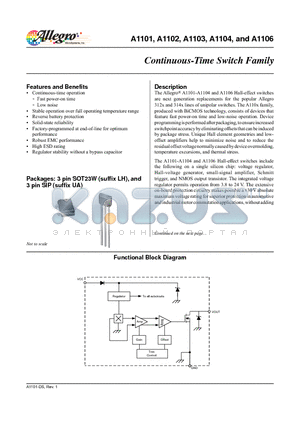 A1101EUA-T datasheet - Continuous-Time Switch Family